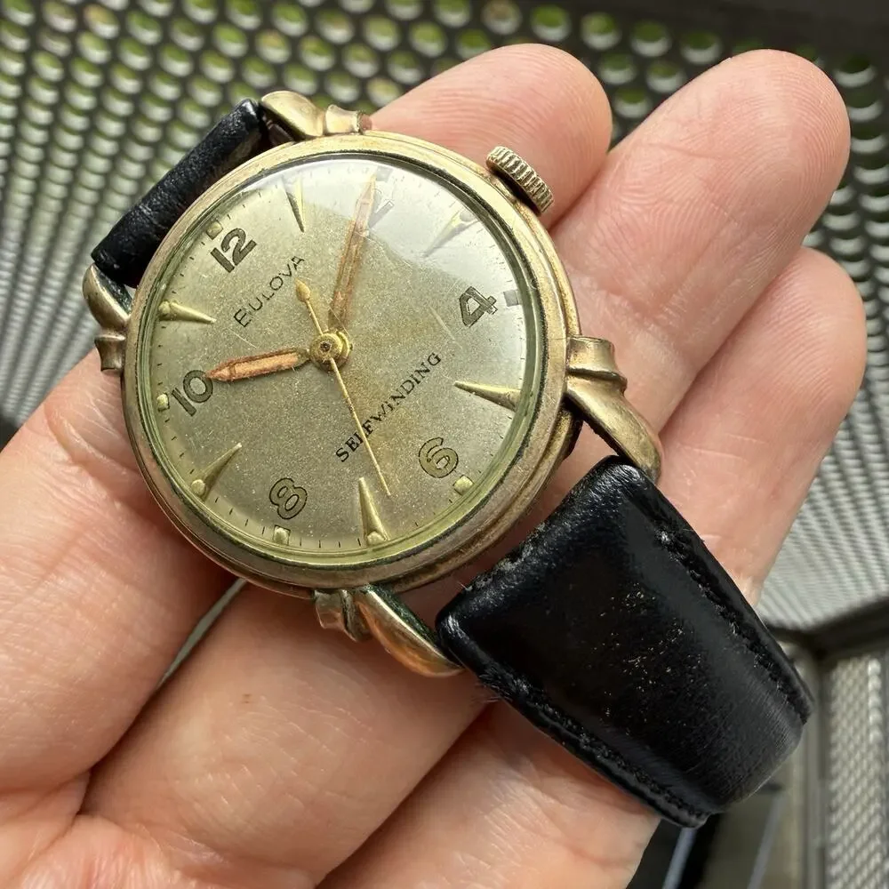 Vintage 50’s Bulova SelfWinding RARE Men’s Wrist Watch Gold Plated Automatic